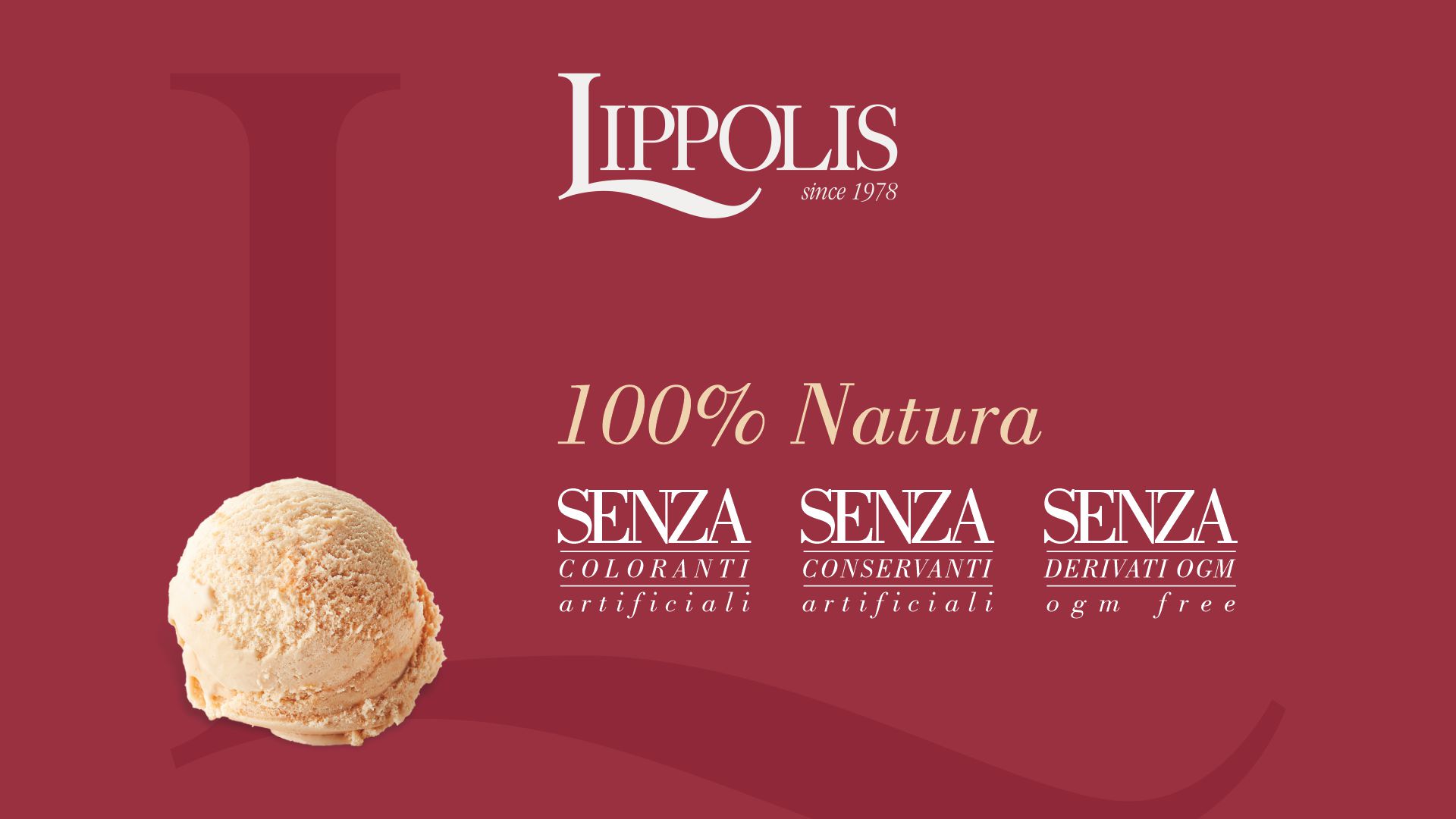 i prodotti semilavorati per gelateria Lippolis sono senza conservanti, senza coloranti e senza ogm